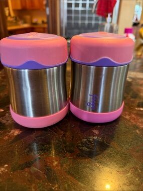 Pair of 2 Thermos Foogo Insulated Stainless Steel Food Jars